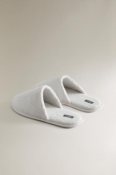 TERRY BATHROOM SLIPPERS - Grey by Zara