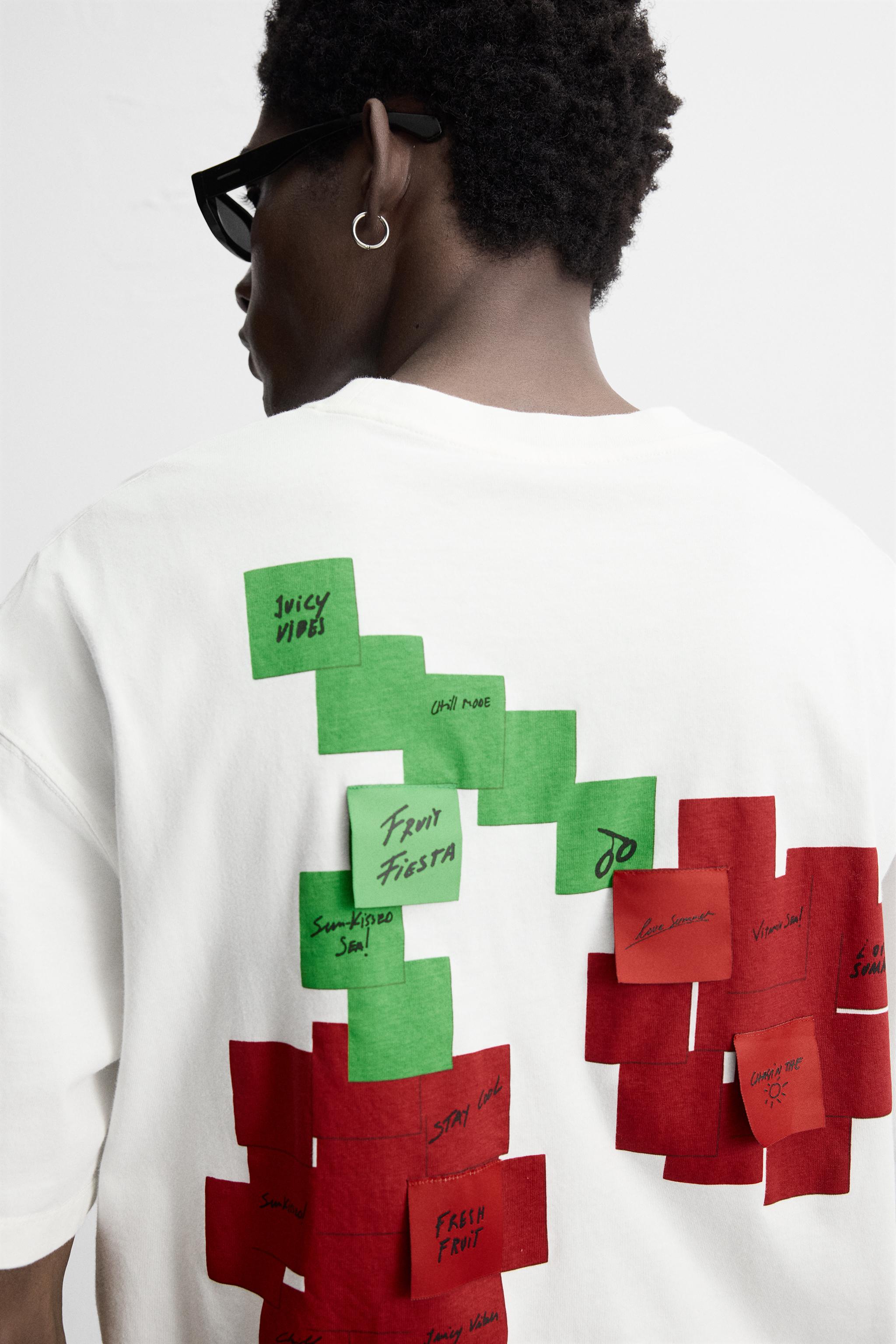 EMBROIDERED NOTES T-SHIRT