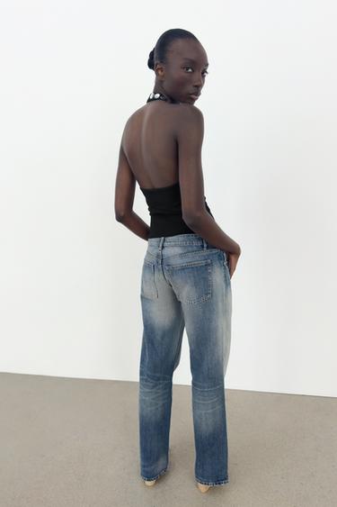 TOP HALTER CLOUTÉ - Noir de Zara - Image 4