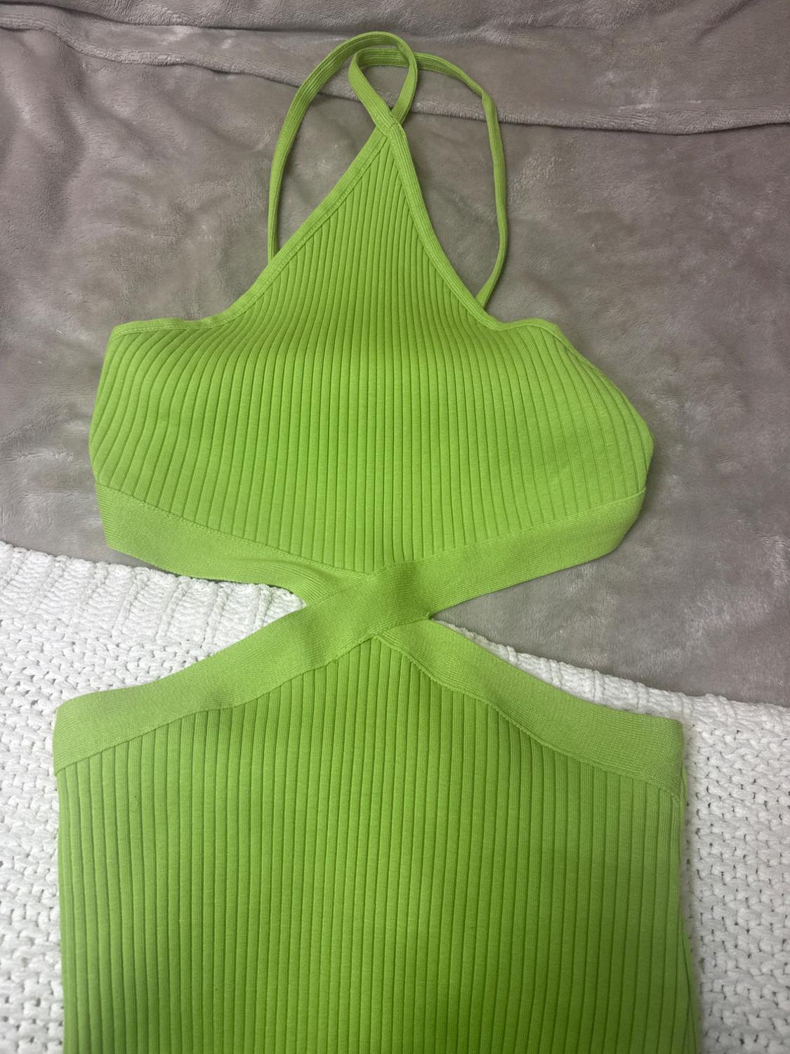 CUT OUT RIB DRESS - Image 5