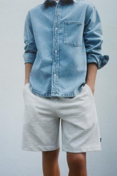 ОДНОТОННІ ШОРТИ - Сіро-глинястий Zara