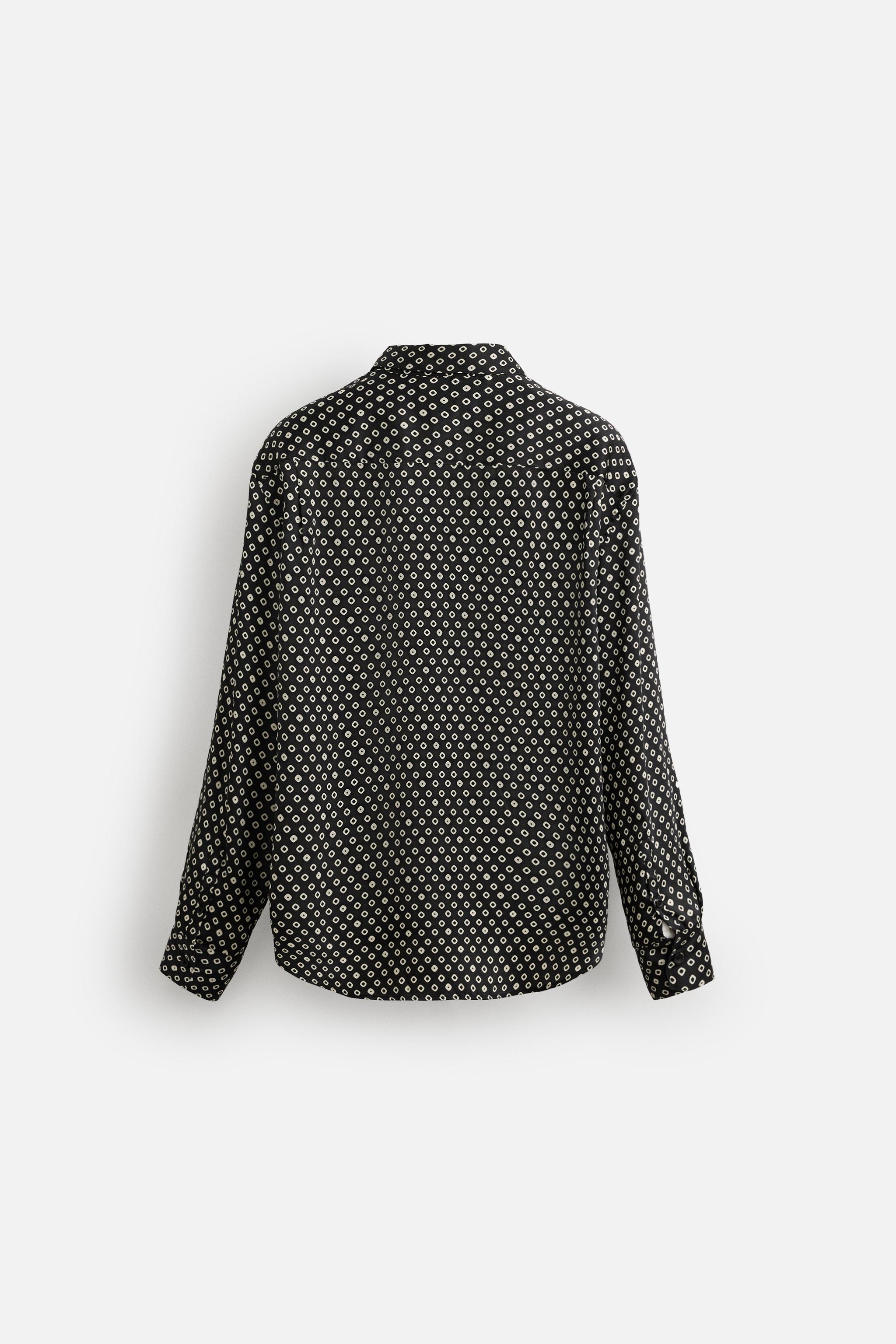 GEOMETRIC PRINT SHIRT LIMITED EDITION - Black | ZARA Canada