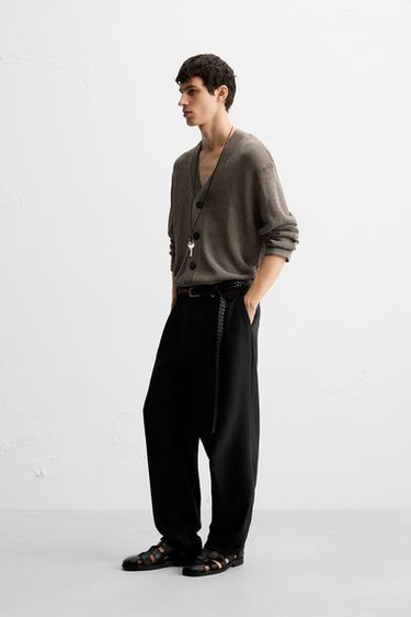 CARDIGAN STRUCTURE AJOURÉE - Marron / Taupe de Zara - Image 3