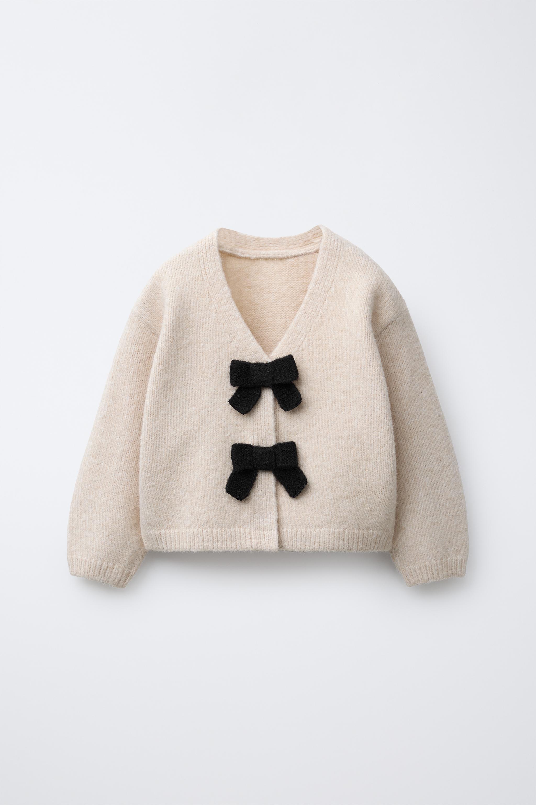 STRICKJACKE MIT SCHLEIFEN Cremefarben ZARA Österreich Austria