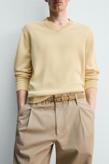 REGULAR FIT COTTON JUMPER - Vanilla by Zara - Image 5