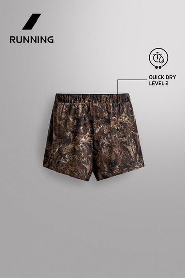 3" TREE PRINT RUNNING SHORTS - Oranges by Zara - Image 6