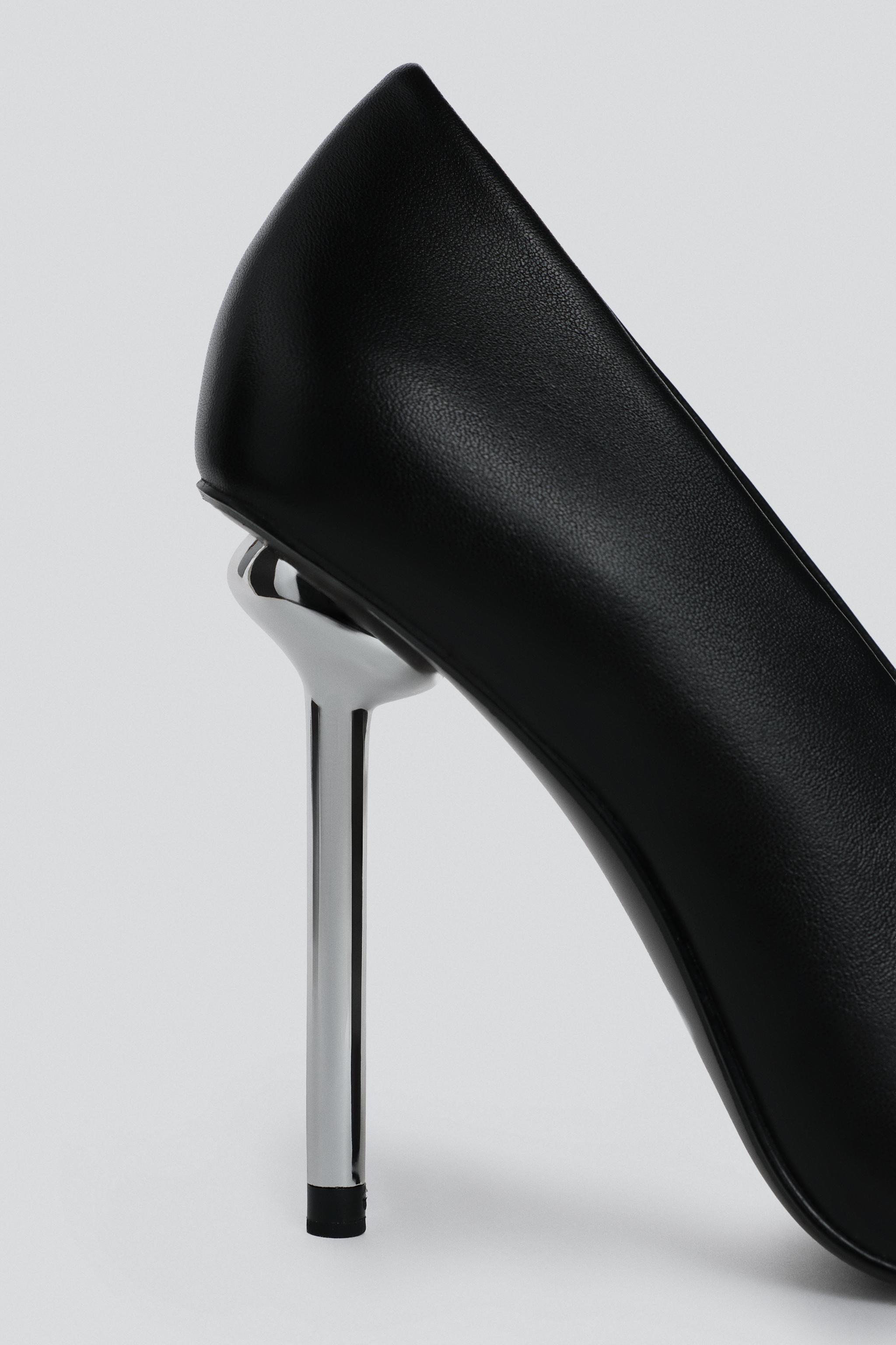 LIMITED EDITION LEATHER METALLIC HEEL SHOES