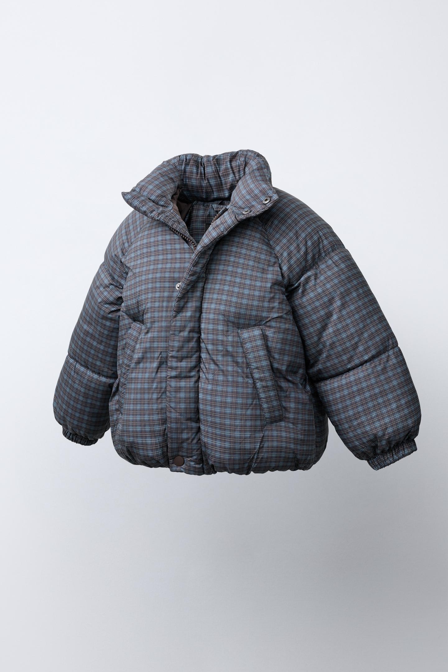 Детская куртка Zara Plaid Quilted, цвет: Серый — фото 2