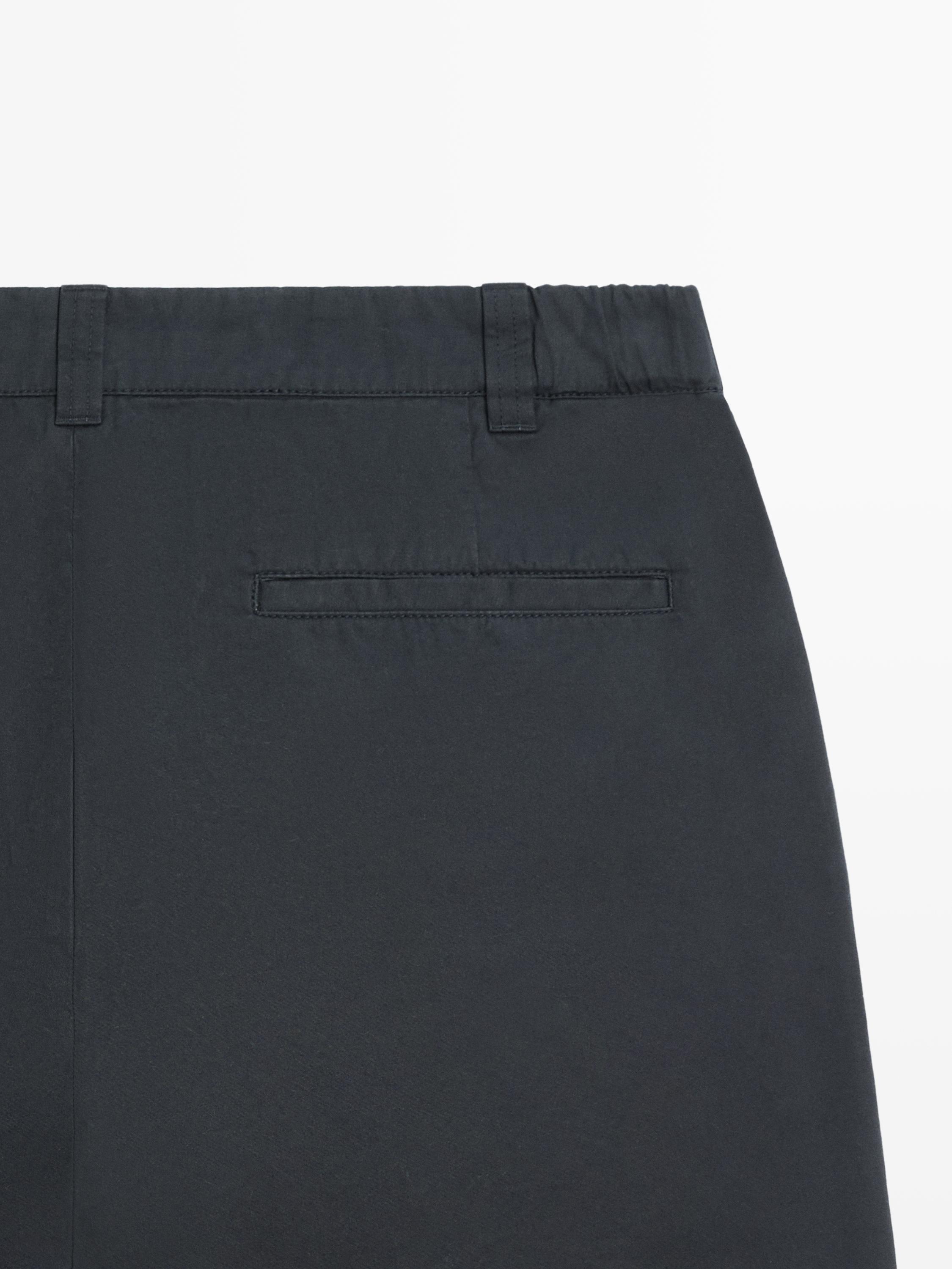 Cotton Bermuda shorts with waist detail