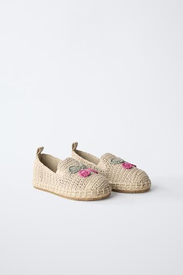 CROCHET JUTE SHOES - Sand Brown by Zara