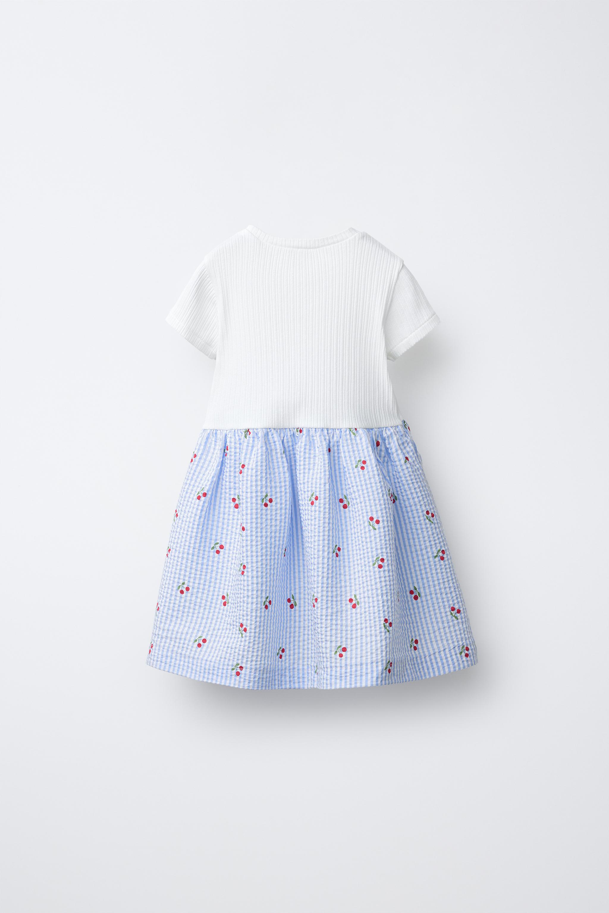 COMBINED PRINTED SEERSUCKER DRESS