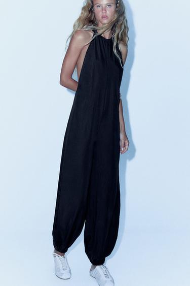 LYOCELL JUMPSUIT - Black by Zara