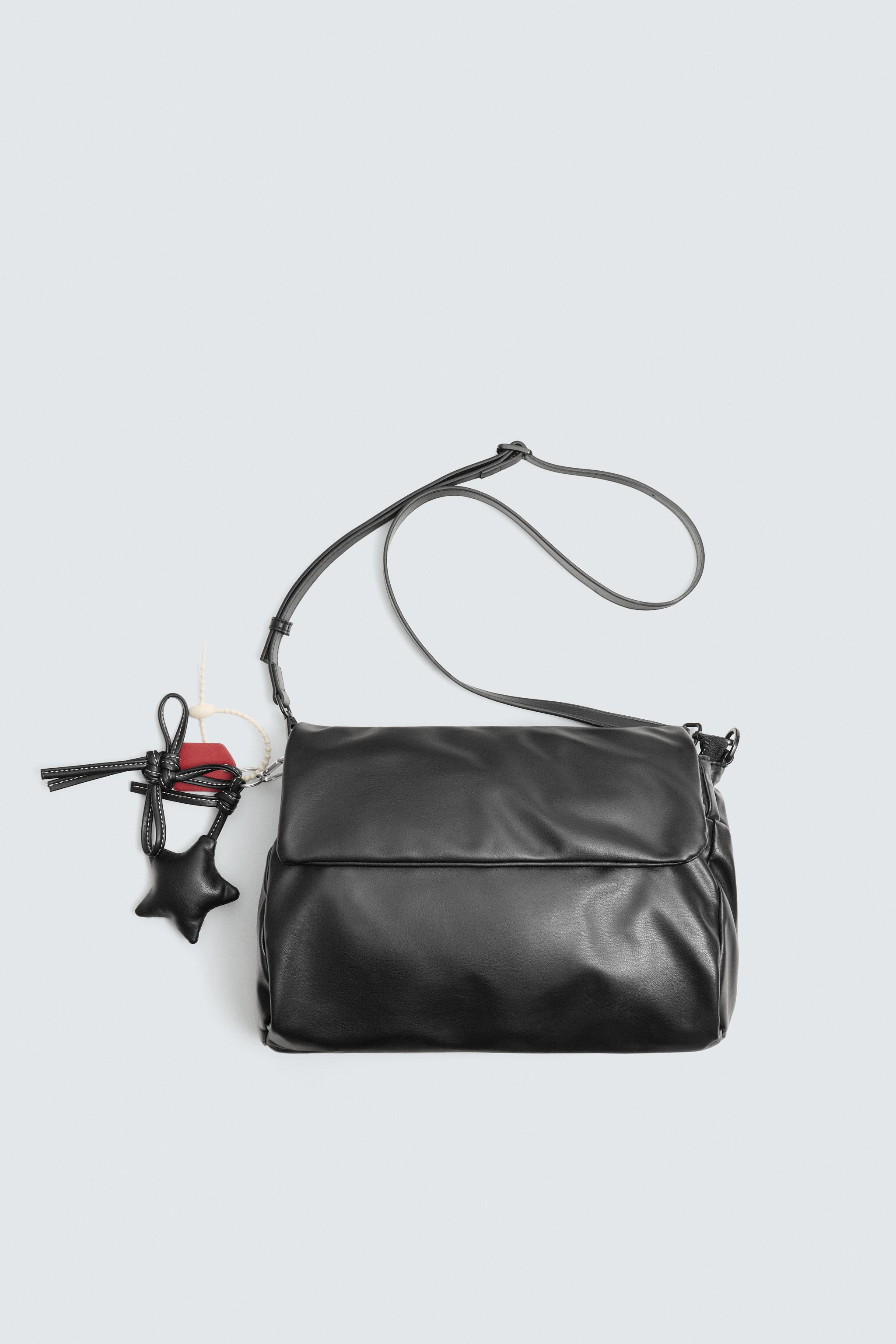 ZARA ザラ 本革 レザー マルチポケット ボストンバッグ 黒 バッグ テクニカルマルチポケットバッグ - ブラック | ZARA Japan / 日本