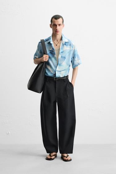 CAMISA ESTAMPADO ABSTRACTO - Azul de Zara - Imagen 0