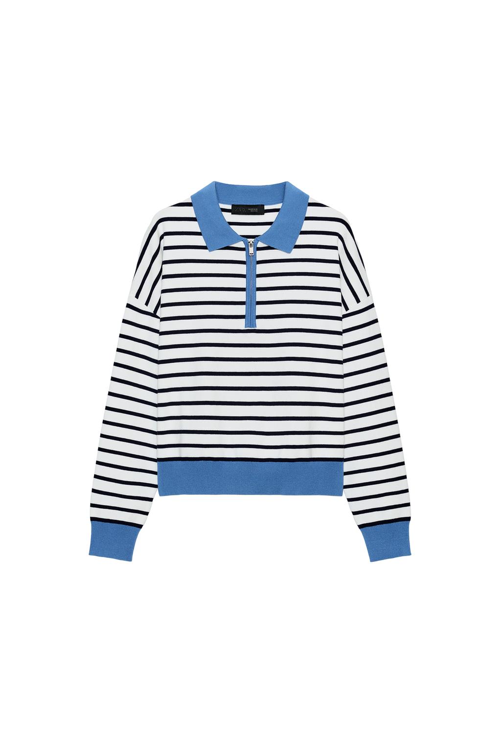 STRIPED KNIT POLO - image 3