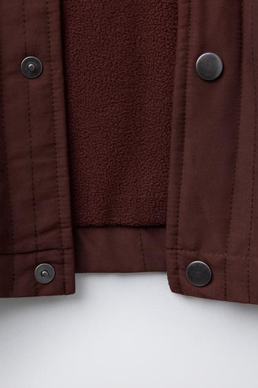VESTE REMBOURRÉE PIÈCES - Marron de Zara - Image 5