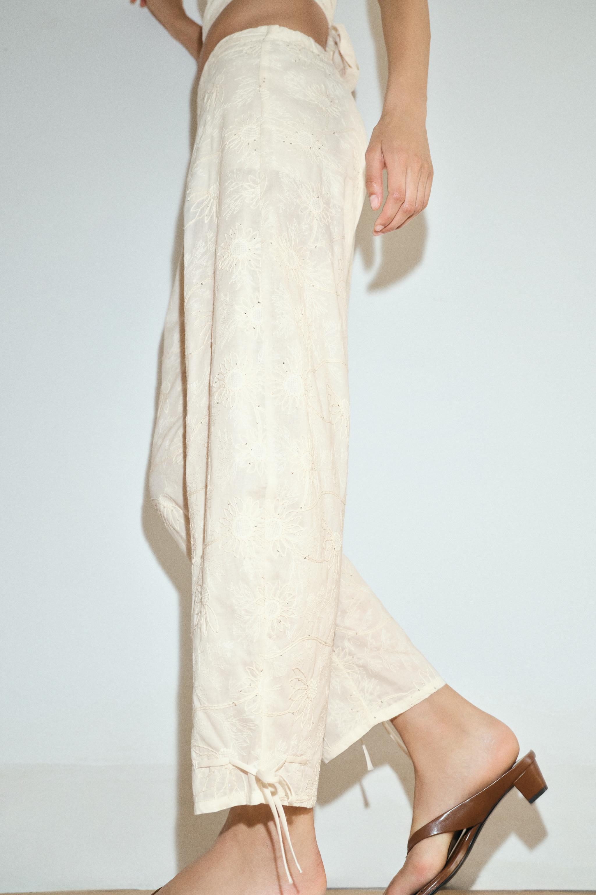 SEQUIN EMBROIDERED BLOOMER PANTS