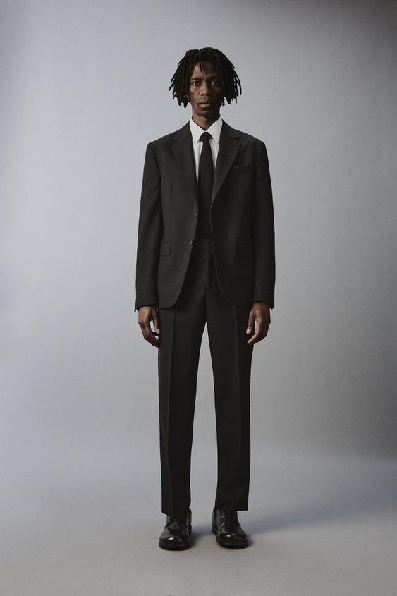 100% WOOL SUIT PANTS