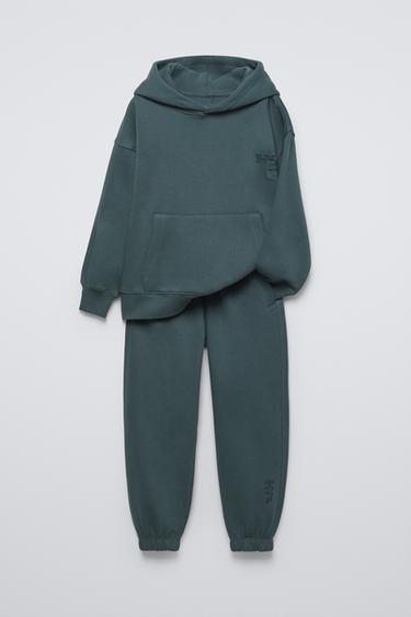 JOGGER HOODIE AND TROUSERS SET - Blue / Grey by Zara