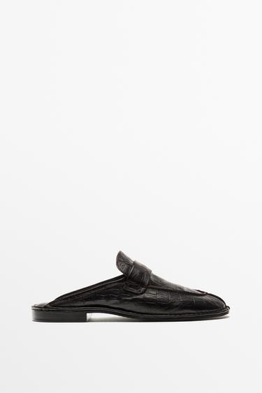 Leather mule loafer — Brown 1