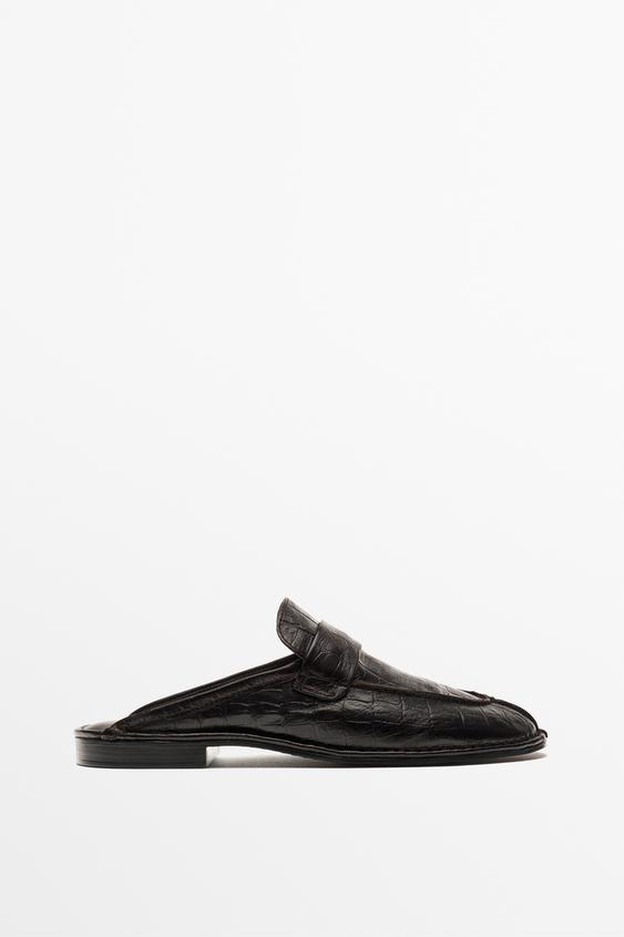 Mocasín mule piel - Marrón de Zara - Imagen 0