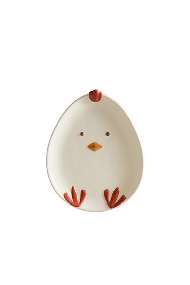 KIDS’ HEN PORCELAIN PLATE - Multicoloured by Zara