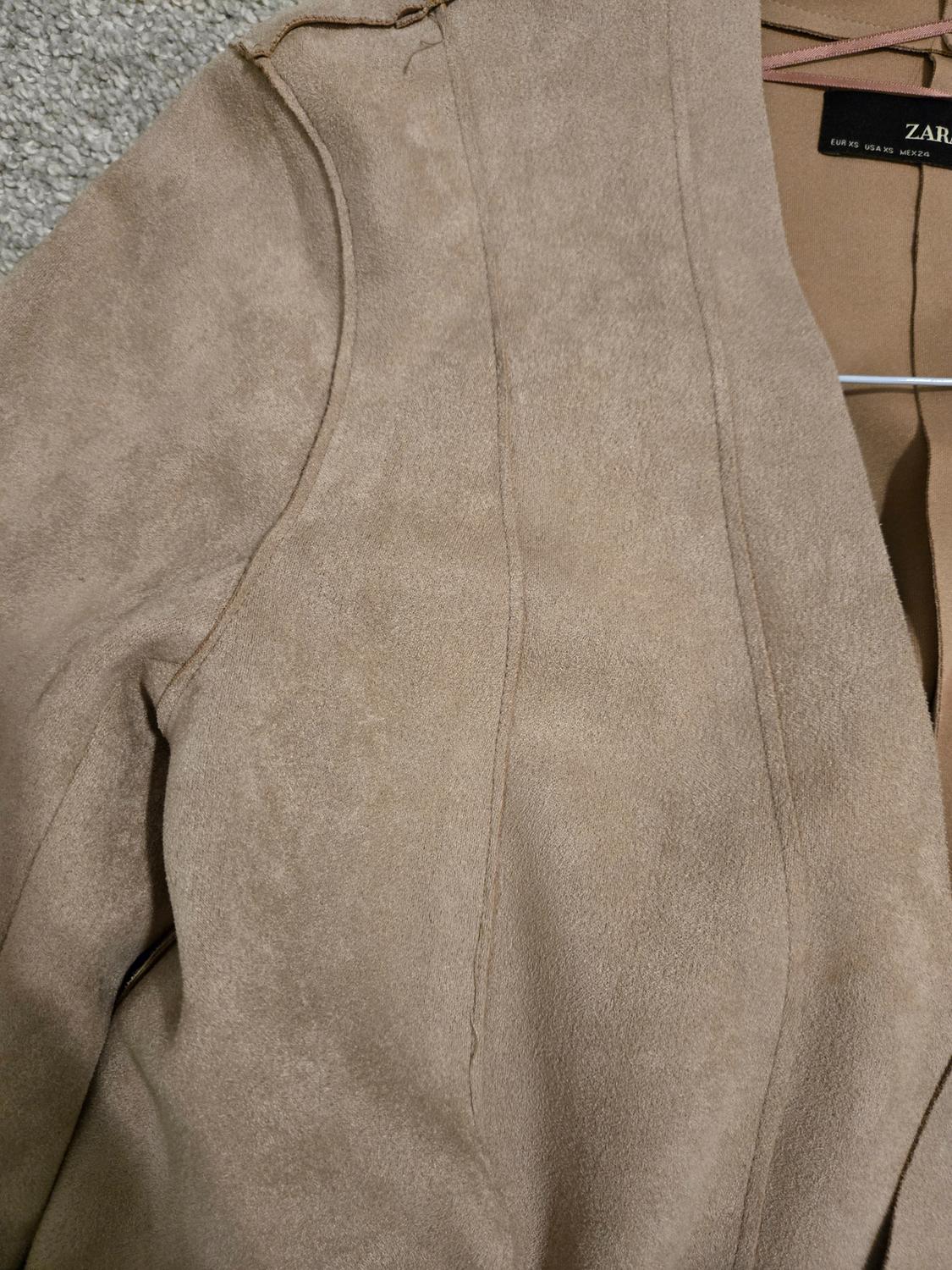 FAUX SUEDE JACKET WITH BELT - Image 2
