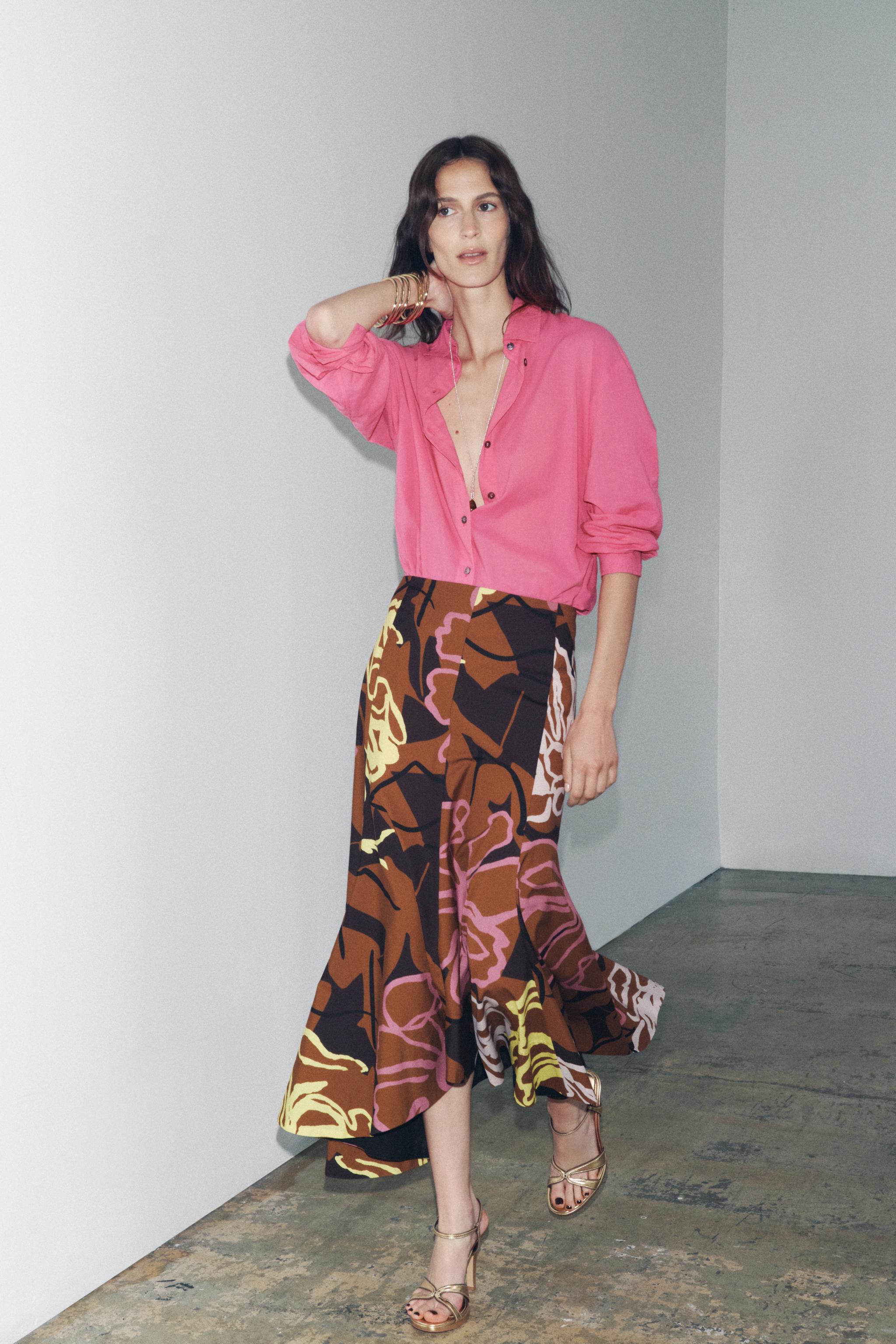ZW COLLECTION PRINTED ASYMMETRIC SKIRT