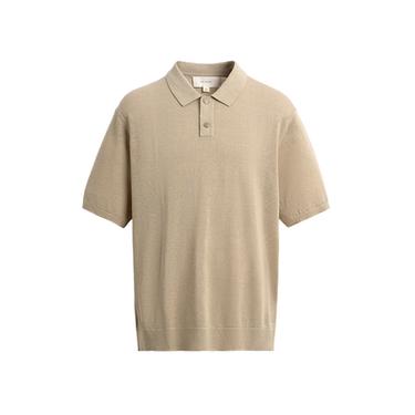 პოლო მაისური ნაქსოვი აბრეშუმი - სელის ქსოვილი - Zara-ს Sand