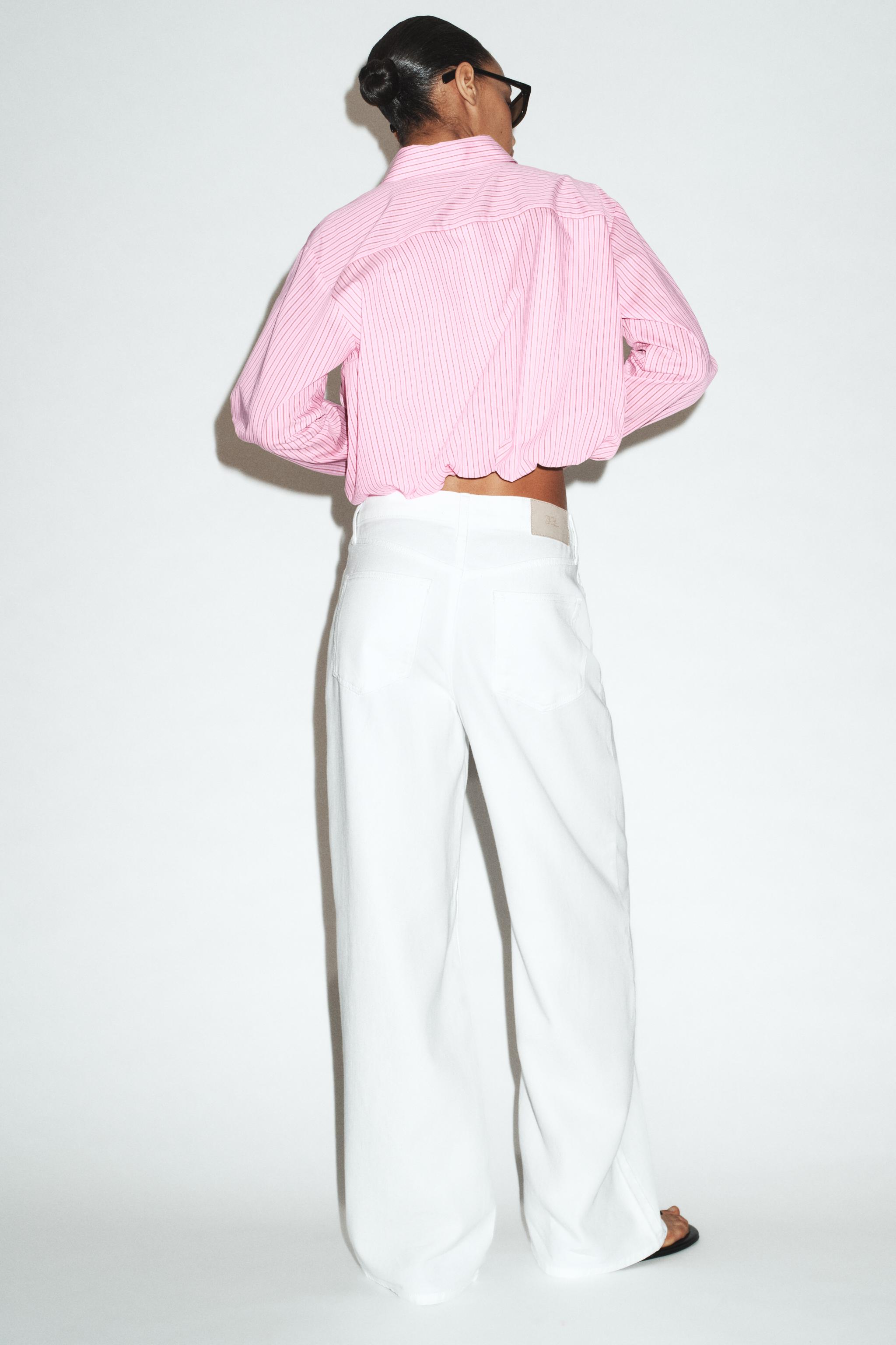 STRIPED BALLOON POPLIN SHIRT