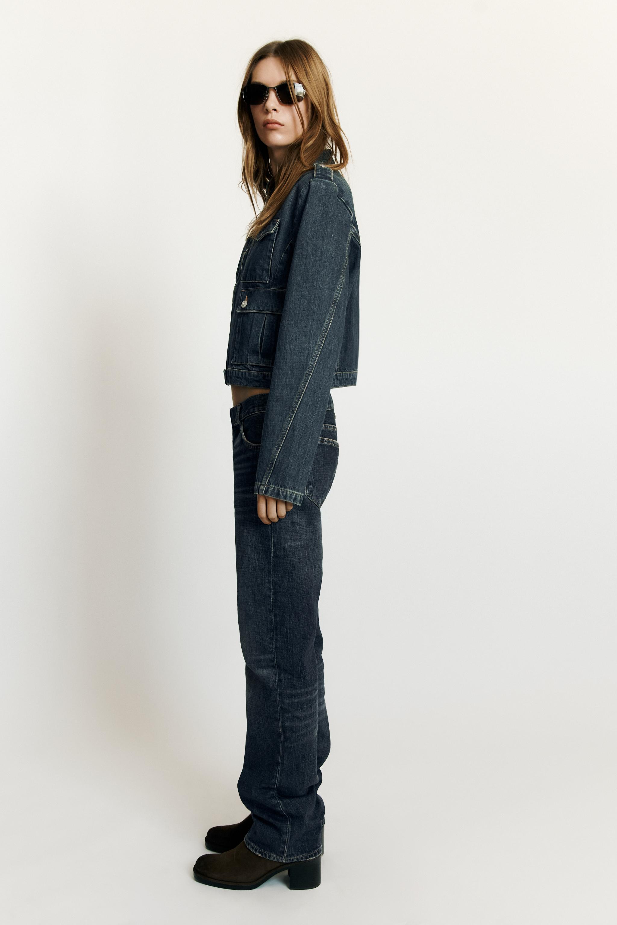 FITTED TRF DENIM JACKET WITH POCKETS