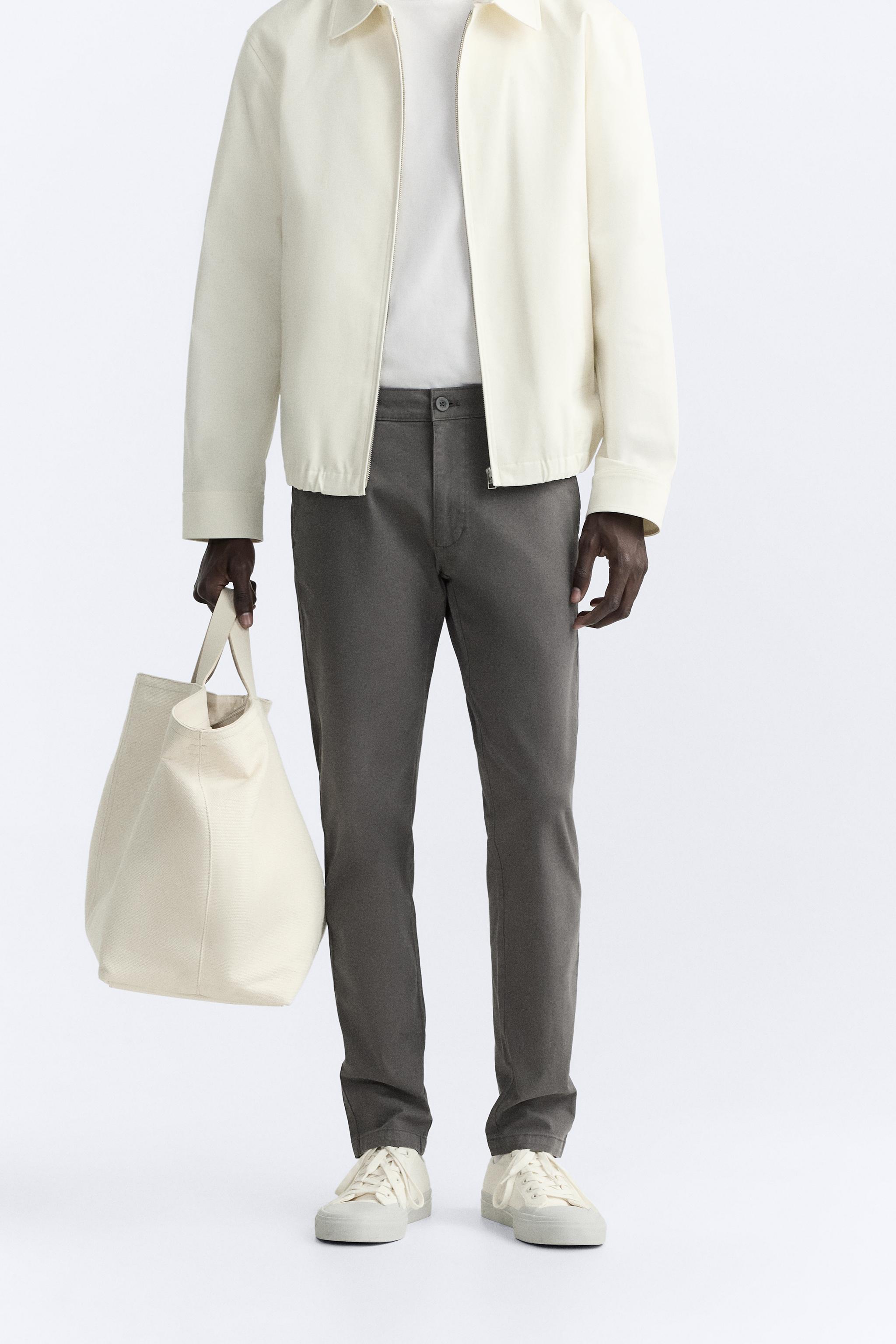 SKINNY FIT CHINO TROUSERS - Anthracite grey | ZARA New Zealand