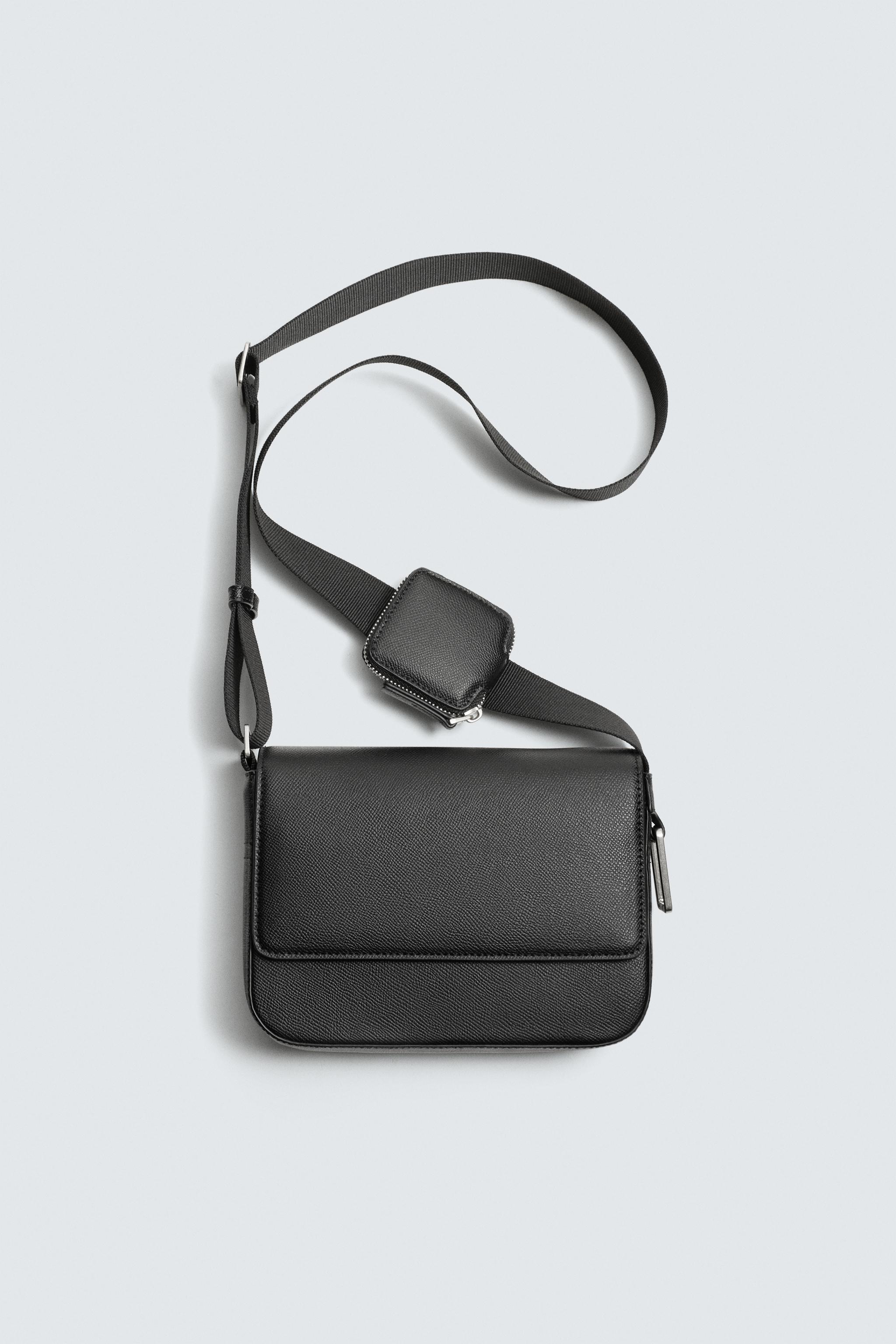 テクスチャーフラップ クロスボディバッグ - ブラック | ZARA Japan / 日本