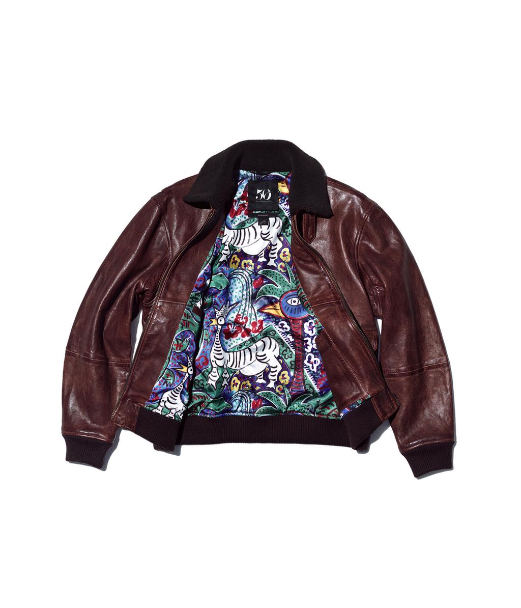 DAVID BAILEY LEATHER AVIATOR JACKET