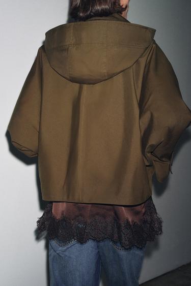 TRENCH DÉPERLANT ZW COLLECTION - Kaki clair de Zara - Image 2