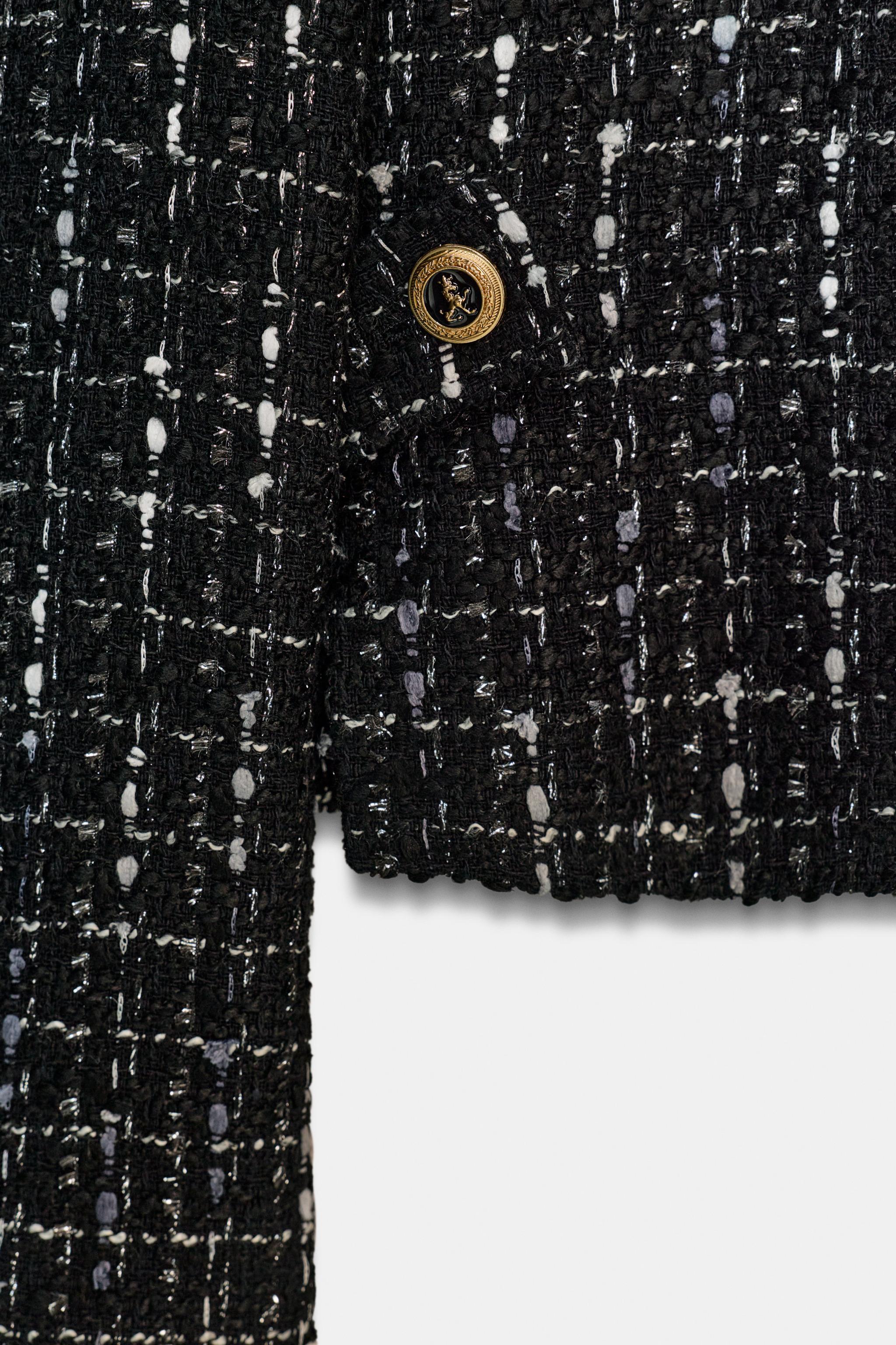 METALİK İPLİ DOKULU BLAZER - Görsel 12