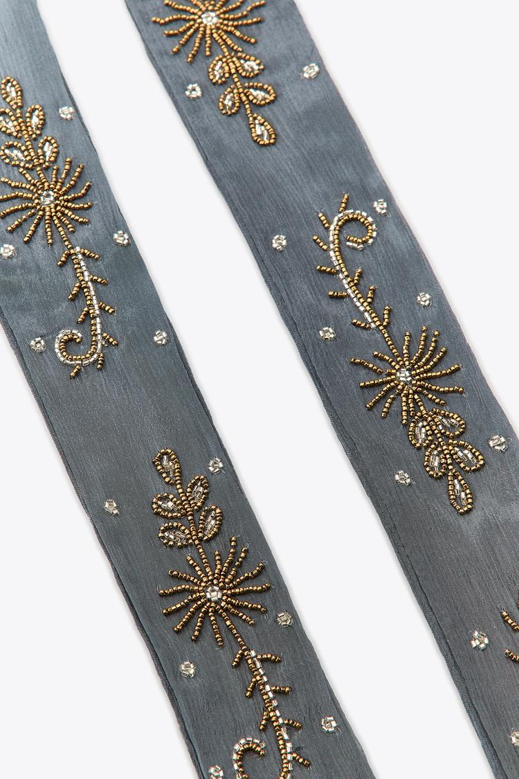 LIMITED EDITION EMBROIDERED BEAD SCARF