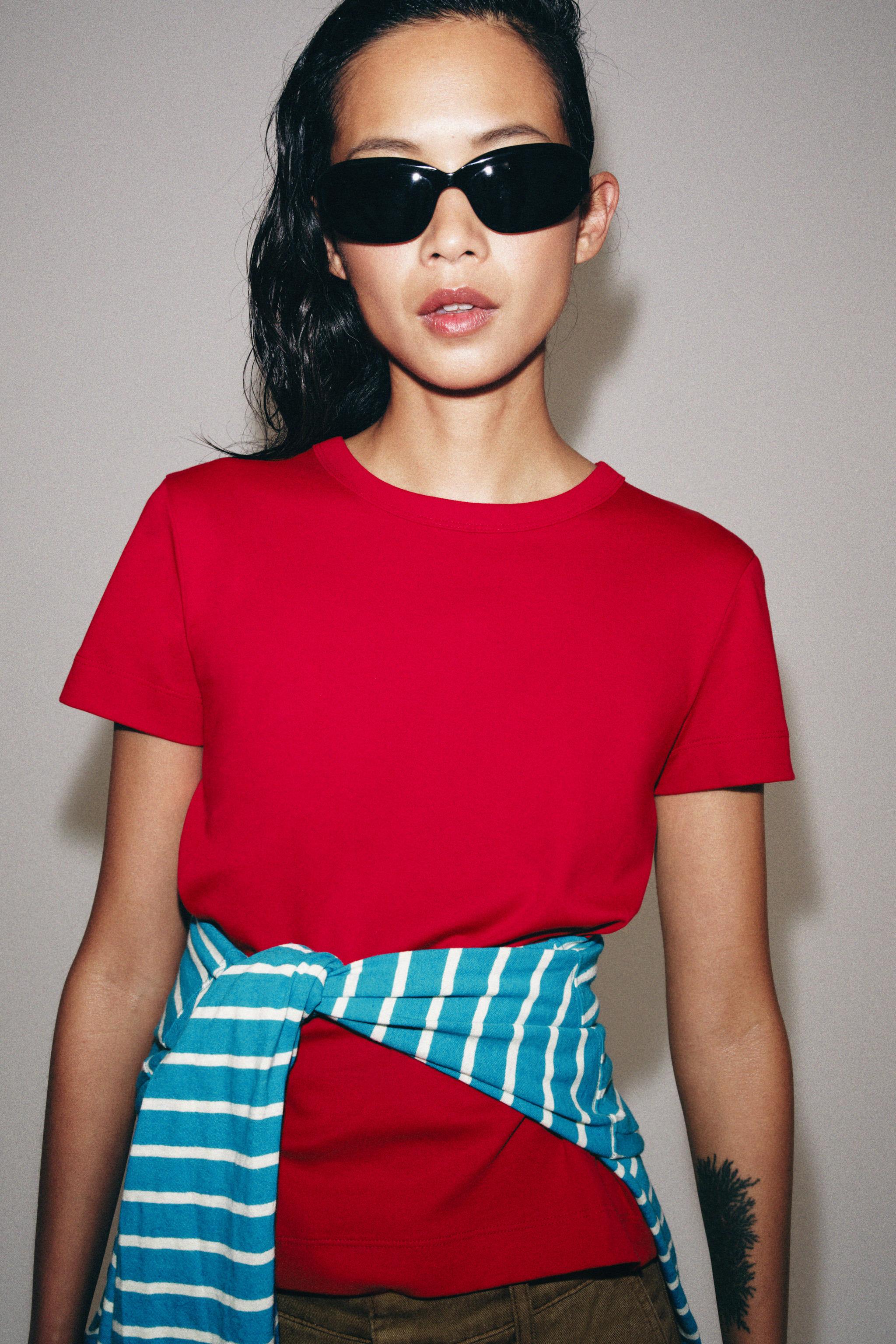 INTERLOCK SHORT SLEEVE T-SHIRT — Bright red