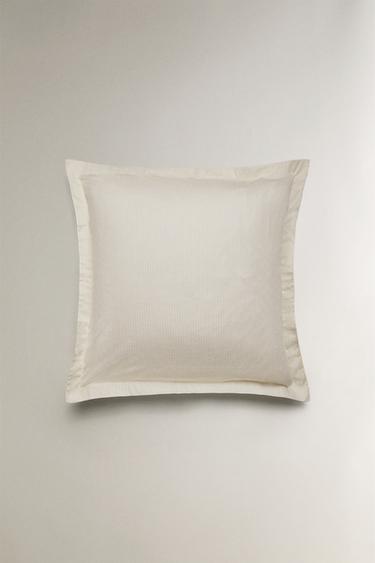 TAIE D’OREILLER SATIN RAYURES (300 FILS) - Écru de Zara - Image 2