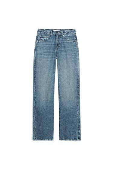 JEANS Z.03 STRAIGHT TIRO ALTO LONG LENGTH - Azul de Zara