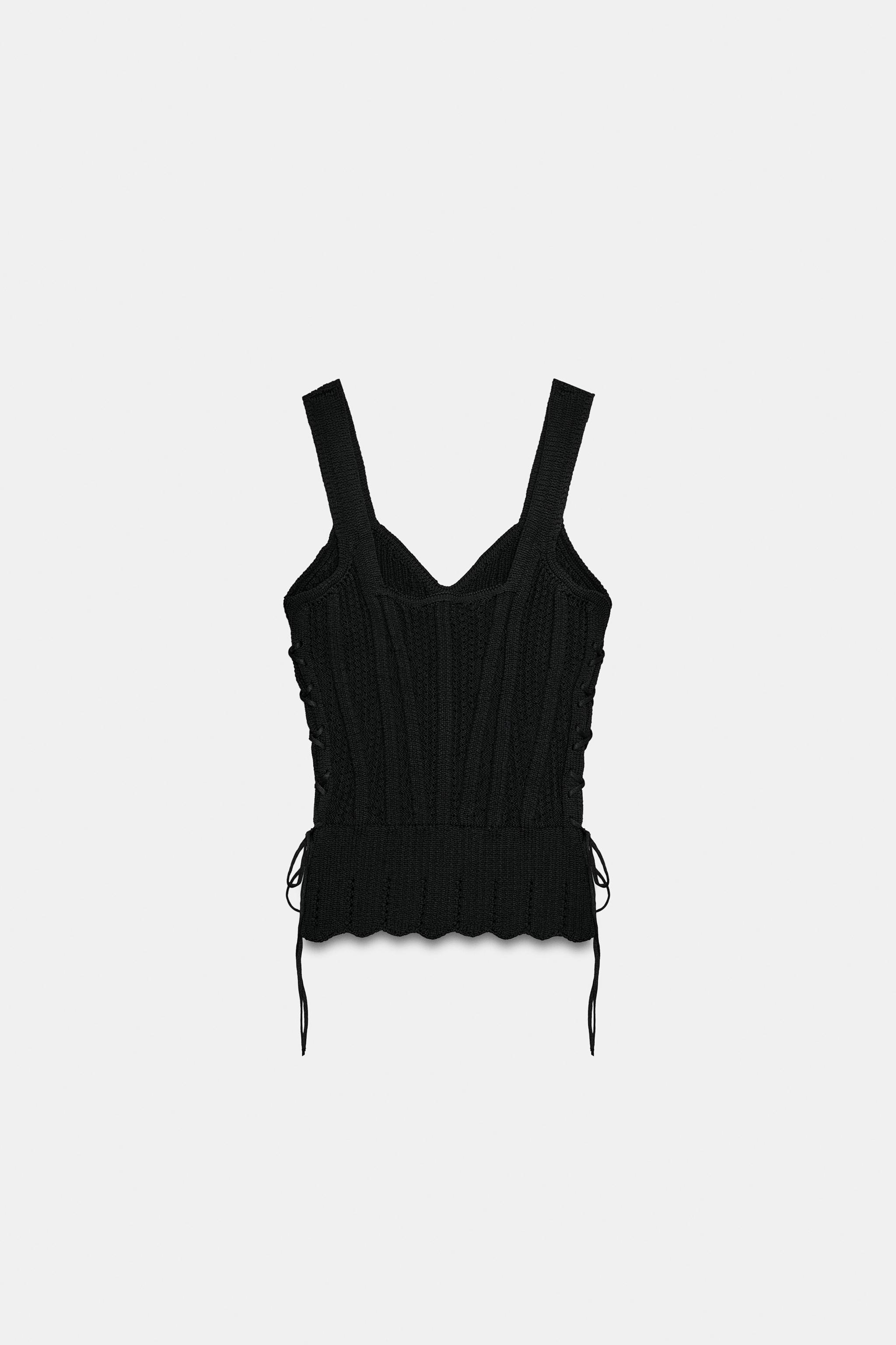 LACED KNIT CORSET TOP