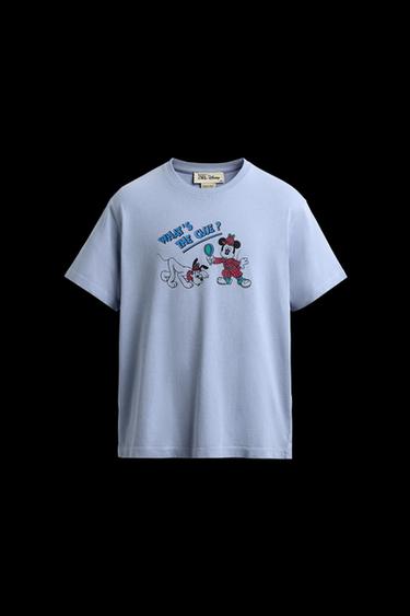 MICKEY + PLUTO HARRY LAMBERT FOR ZARA X DISNEY T-SHIRT - Sky blue by Zara - Image 0