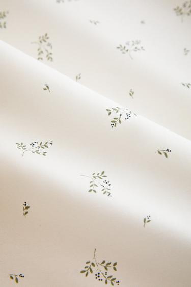 DRAP DE DESSUS IMPRIMÉ FEUILLES - Blanc cassé de Zara - Image 4
