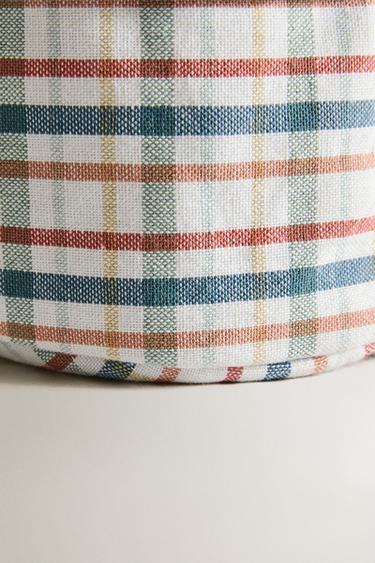 CHECK COTTON BREAD BASKET - Blue by Zara - Image 3