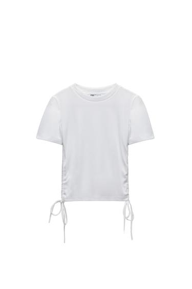 RIBBED TOP WITH GATHERED DETAIL