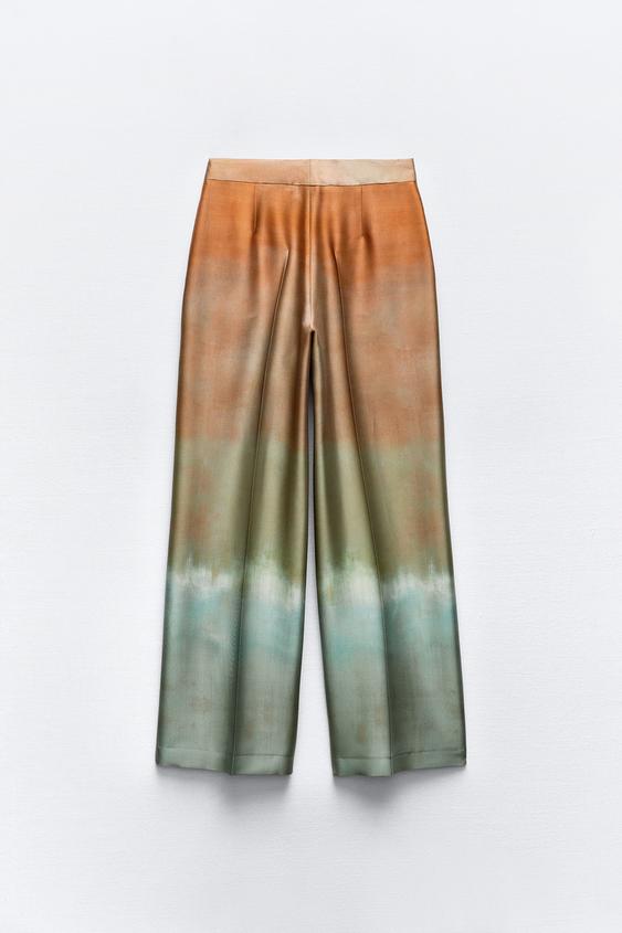PRINTED PALAZZO TROUSERS-Wide-TROUSERS-WOMAN, ZARA United States