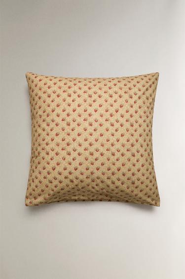 STRAWBERRY PERCALE PILLOWCASE | KATHARINE POLE — Beige 2