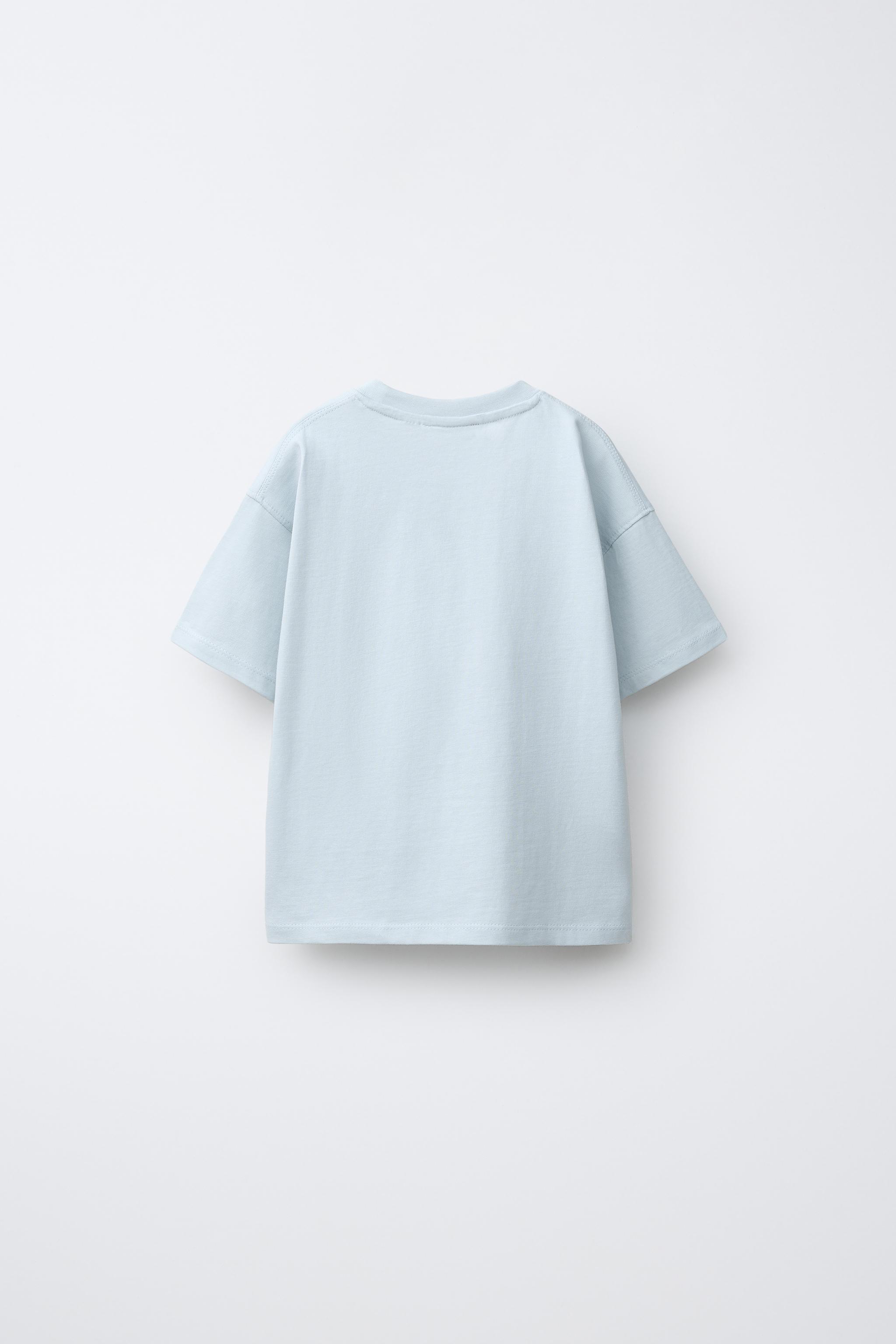 PLAIN T-SHIRT — Light blue