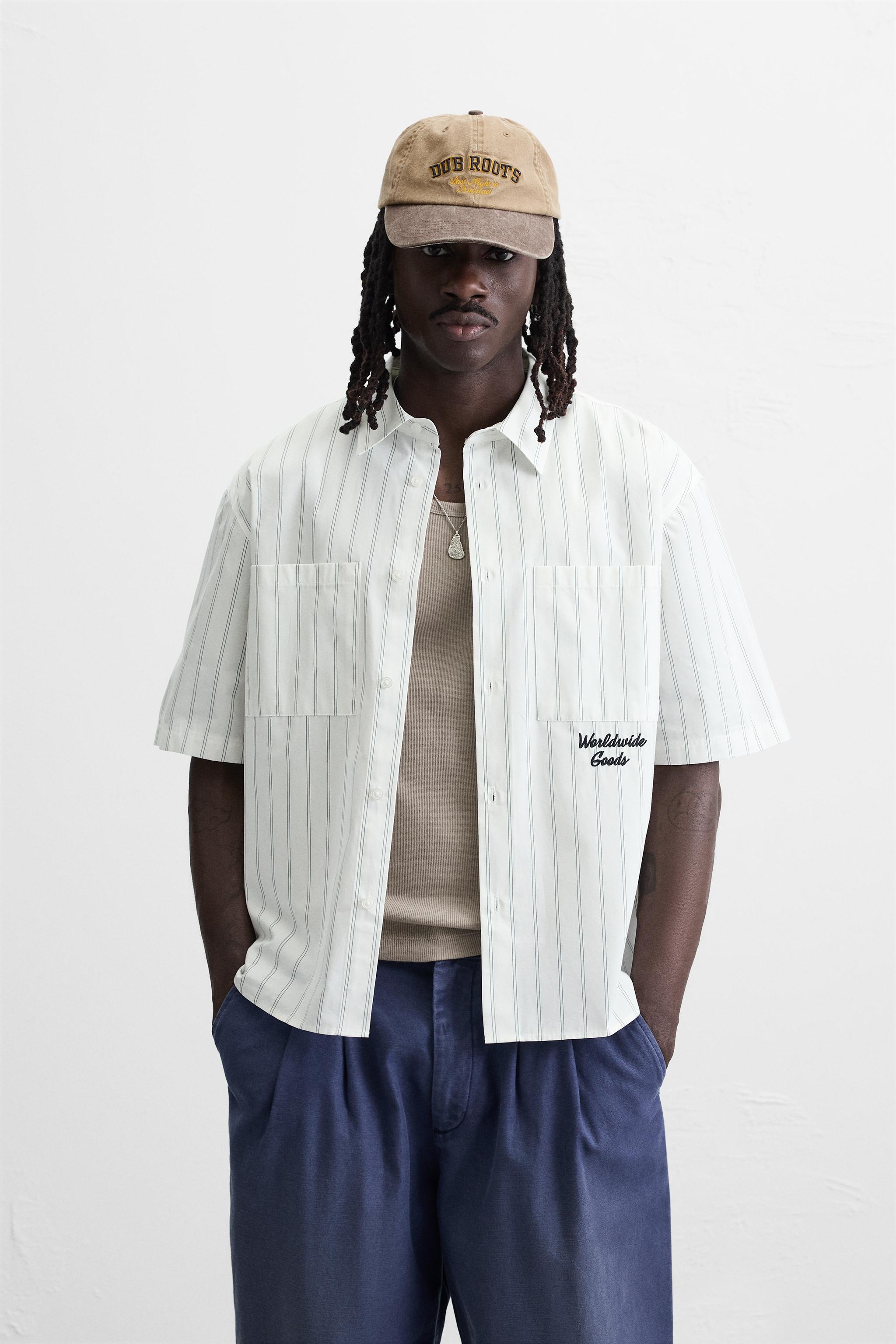  2024年おすすめのアイテム満載 ストライプ - 刺繍入りストライプシャツ | 日本 / Japan ZARA シャツ/ブラウス(長袖/七分)