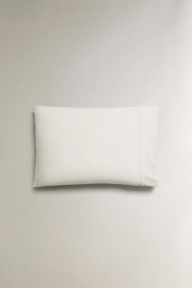 PERCALE PILLOWCASE (300 THREAD COUNT) - White by Zara - Image 3